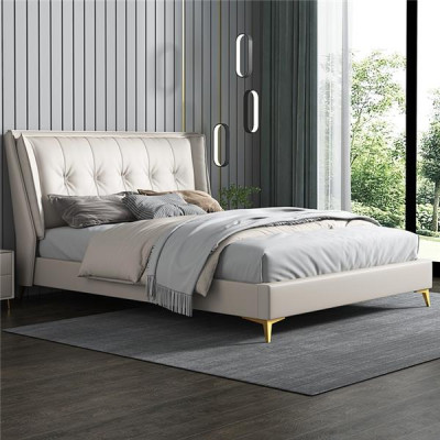 Bedden Leder Hotel Luxe Bekleding Italiaanse Meubels Design Bed Slaapkamer