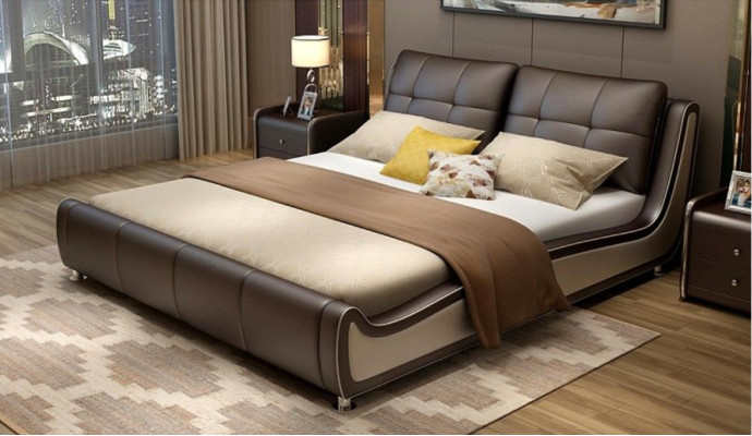 Bett Polster Design Decorum Luxe Dubbel Hotel Bedden Huwelijks slaapkamer Leer