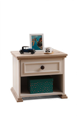Ontwerp Moderne Meubels Nachtkastje Kinder Bijzettafel Tienerkamer Beige Hout