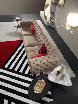 Bankstel 4-zits leren bankstellen Luxe design bank Nieuw Luxe bank Chesterfield Nieuw
