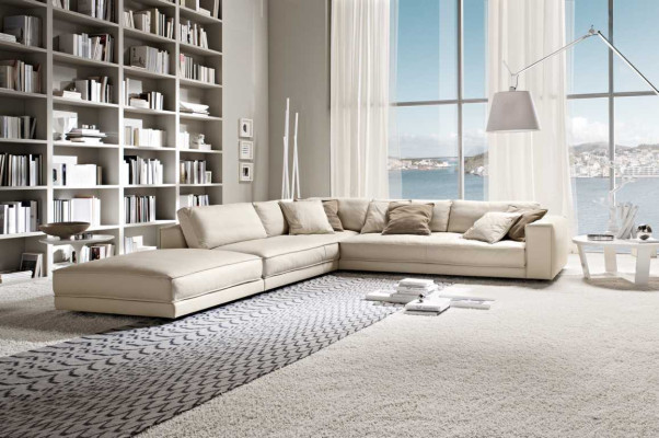 Woonkamer hoekbank L-vorm Modern Wit Design Bankstellen Nieuw