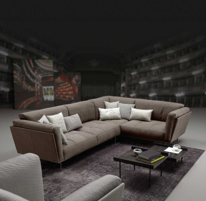 Stoff hoekbank L-vorm bank bank ontwerp bekleding textiel luxe bankstellen