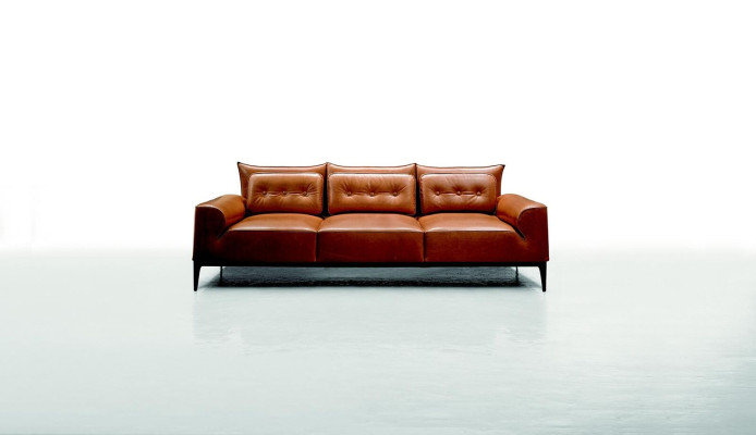 Lounge stoel bank bankstel 3+1 zits Bruin woonkamer bekleding