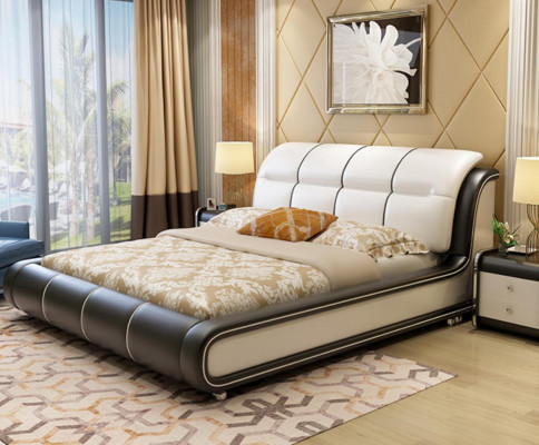 Design stoffen meubels hotel groene bedden slaapkamer luxe boxspring bed