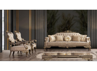Bankstel 3+1+1 zitsbank Bankstellen Fauteuil Stof Set Luxe Woonkamer