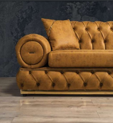 Luxe Chesterfield bankstel 3+3+1 zits bankstel bank fauteuil bankstellen leer