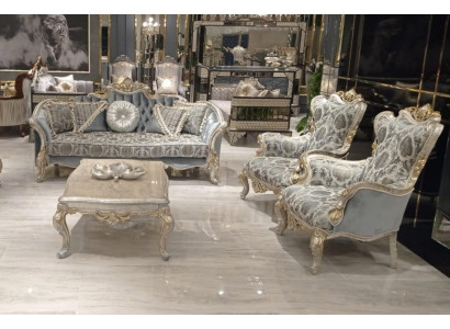 Bankstel 3+1+1 zits luxe bank fauteuil stof set woonkamer