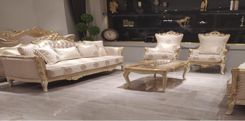 Bank Fauteuil Bankstellen Bankstel 3+1+1 Zits Set Luxe Barok Woonkamer Nieuw
