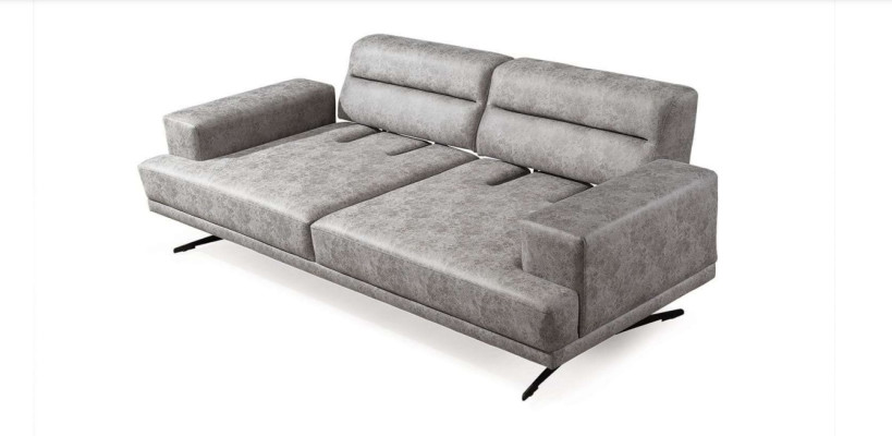 Sofa set 3+3 seater set Bank Banken Leer Bekleding Ontwerp Zitmodern