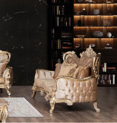 Zitbank Driepersoonsbank 3-zitsbank Bankstellen Fluweel Stof Stijl Barok Rococo Meubels Nieuw