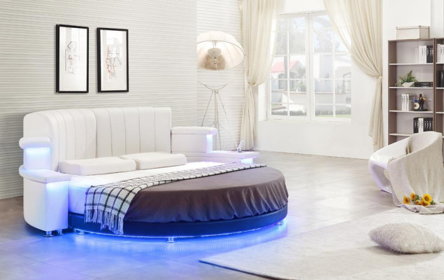 Rond Bed Meubels Moderne Luxe Bedden Bedframe 200x200 Rond