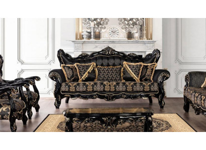 Bank Zitten Driedubbele Bank 3-Zits Banken Fauteuil Stof Barok Rococo Meubelen 232cm