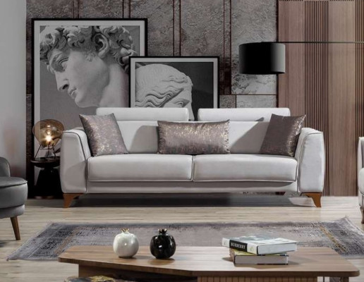 Bankstel 3-zits Designbanken Bekleding Zitontwerp Driepersoons Modern Stofmeubilair Nieuw