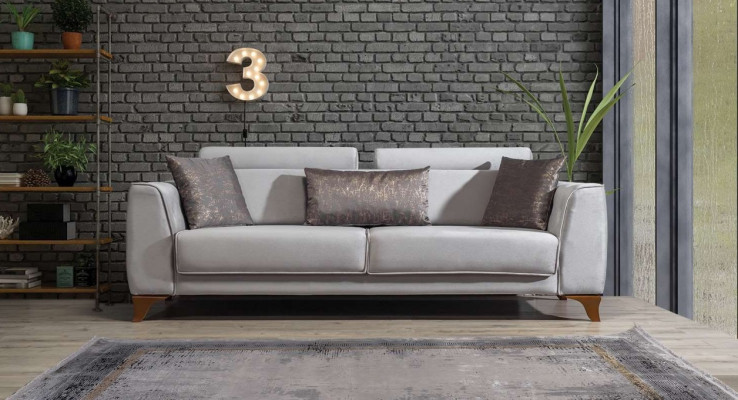 Bankstel 3-zits Designbanken Bekleding Zitontwerp Driepersoons Modern Stofmeubilair Nieuw