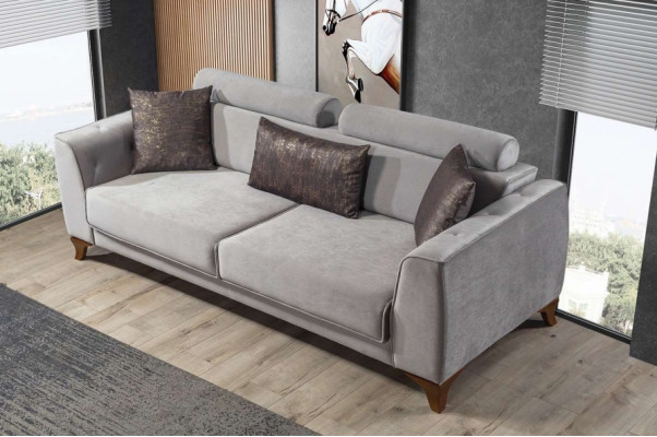 Bankstel 3-zits Designbanken Bekleding Zitontwerp Driepersoons Modern Stofmeubilair Nieuw
