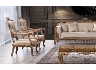 Fauteuil Oorfauteuil Bank Luxe Woonkamer Barok Ontspanning Bekleding Ontwerp Zitplaats Nieuw