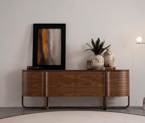 Bruine luxe houten ladekast Moderne dressoir Woonkamer meubels Console