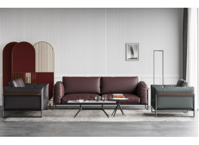 Sofaset 3-delig Italië meubel woonlandschap banken banken bekleding