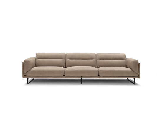 Bankstel 4 zits leren bankstellen Luxe design bank Beige Luxe gestoffeerde vierzitter xxl