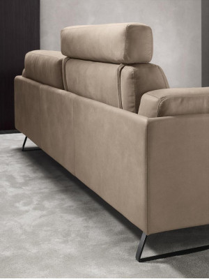 Bankstel 4 zits leren bankstellen Luxe design bank Beige Luxe gestoffeerde vierzitter xxl