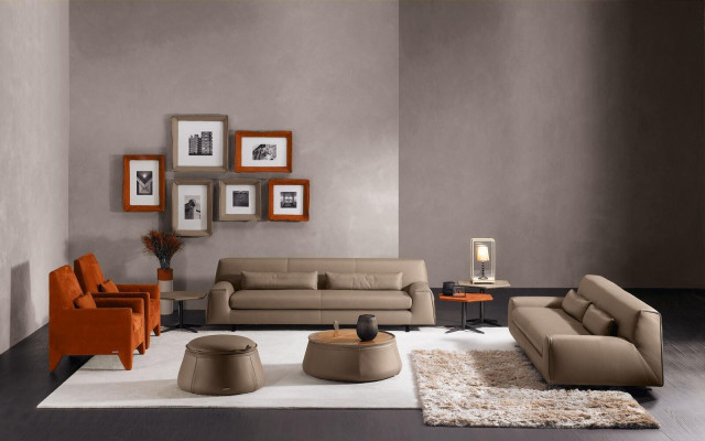 Sofagarnitur Couch Bekleding Leren Bankstel Prianera Italiaanse Meubelen Bank