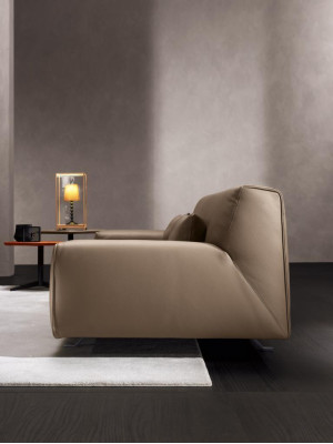Bank 3 zitplaatsen Grijs Woonkamer Prianera Bekleding Italiaanse meubels Textiel
