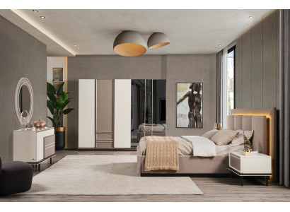 Slaapkamer set bed 2x nachtkastjes kaptafel luxe nieuw 6-delig design