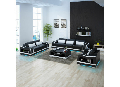 Leren bank bank woonlandschap 3+2+1 zits set modern ontwerp bankstel G8030D