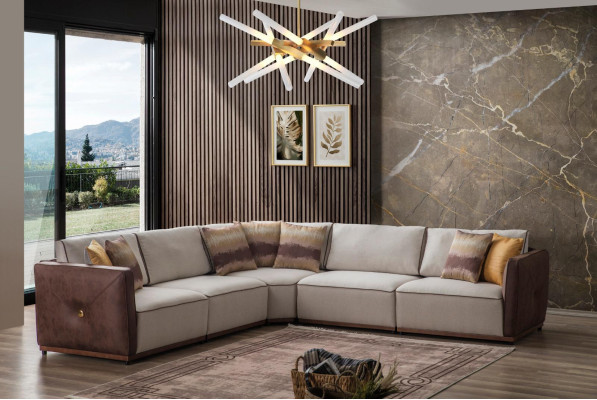 Luxe hoekbank banken L-vorm Grote bank Hoek woonkamer Polyester Modern Stof Nieuw