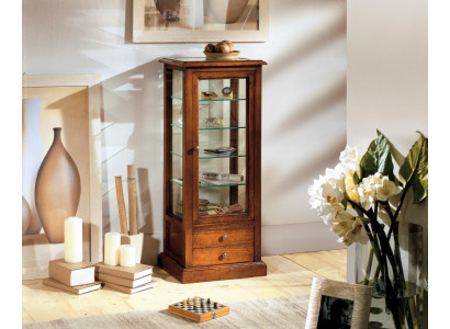 Woonkamer meubels dressoir massief houten vitrines glazen kast echt houten vitrine