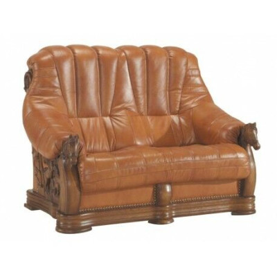 Klassieke bankstel bank bekleding zitbank lederen houten 3+2+2 set stel