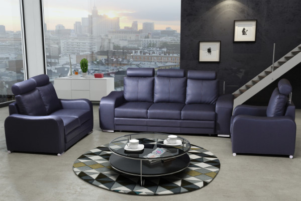 Sofa set 3+1+1 zits design bank gestoffeerde banken lederen bank