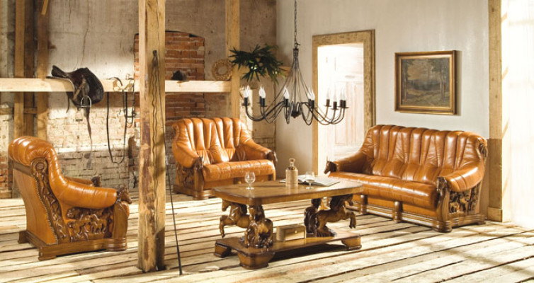 Woonkamer bankstel bank zitbank bankstel leer hout 3+2 set meubilair nieuw   Woonkamer bankstel bank zitbank bankstel leer hout 3+2 set meubilair nieuw