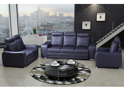 Sofaset 3+2+1 zits set Design Banken Beklede Bankstellen Leder Relax