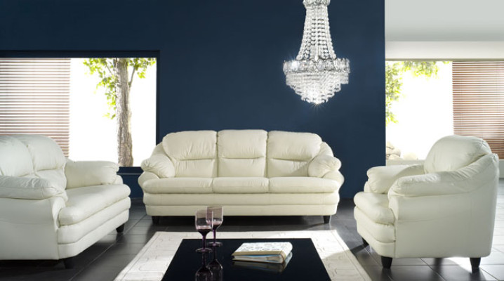 Sofaset 3+1 zits set Design banken Bekleding Decor Bankstellen Leer Relax