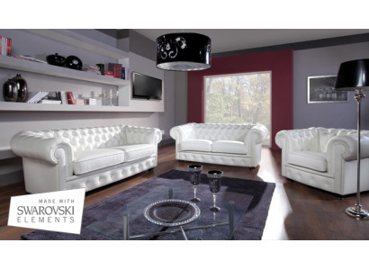 Bankstel 2-zits Chesterfield design Relax banken Bekleding Moderne bankstellen