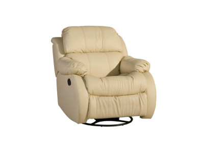 Fauteuil Echt Draai Beige Zit TV Lounge Club Fauteuil Meubels Bekleding Nieuw