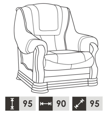 Klassieke leren tv-sfauteuil 1-zits bank bank bank bank 1 zits nieuw