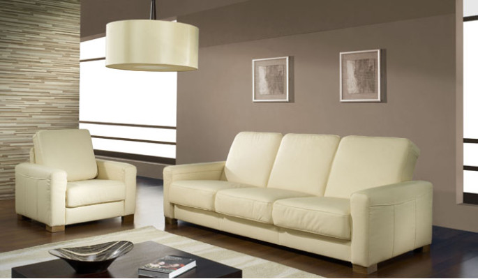 Sofa set 3+1+1 zits set Design Bankstel Beklede Banken Lederen Relax Moderne