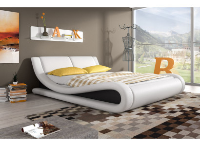 Bed met gestoffeerd Polster Kunstleer Designer Hotel Twee Luxe Design