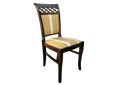 Zet 2x Stoel Fauteuil Ontwerp Hout Stof Stoelen Bekleding Horeca Eetkamer Textiel