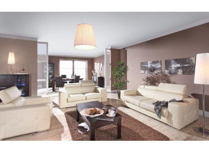 Sofaset 3+1 zits set Design banken gestoffeerde banken lederen decoratie ontspannen