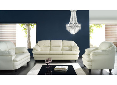 Bankstel 3+2+1 zits set Design banken Beklede banken Relax leren