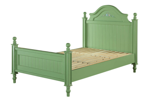 Groen bed Klassieke bedden Landhuis tweepersoonsbed Hotel luxe slaapkamer Nieuw