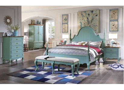 Luxe slaapkamer bed Echt houten meubels Houten bedden landelijke stijl Tweepersoons Nieuw.