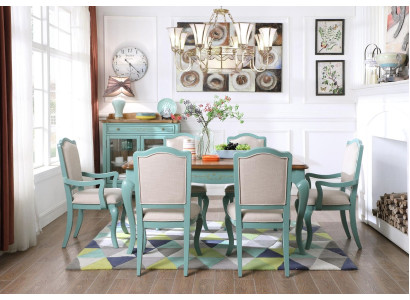 Eetset Eettafel 6 x Stoel Set Set Meubel Tafel Klassieke Eetgroep 7-delig.