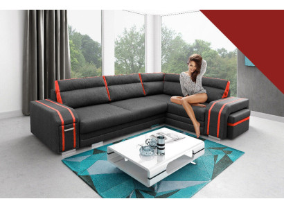 Slaapbank Ontwerp slaapbank met slaapfunctie - Bedlade hoekbank Bank Banken