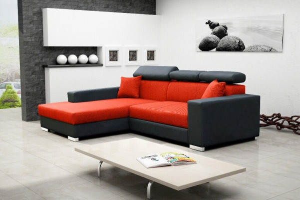 Slaapbank hoekbank bankbed-functie bekleding hoekbank bankstellen slaapfunctie
