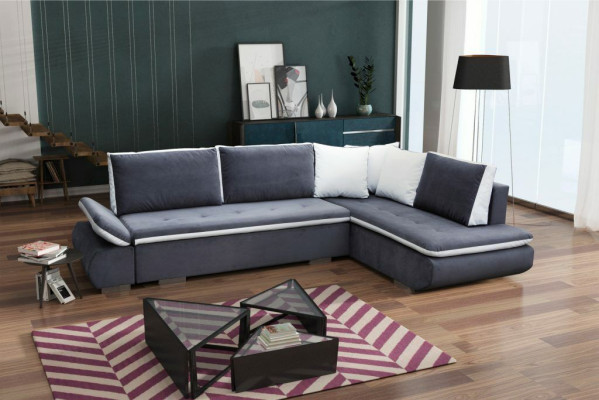 Slaapbanken Bank Bank Hoekbanken Set Bekleding Hoek Stof Nieuw Woonlandschap