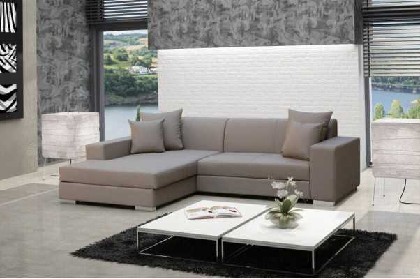 Bank slaapbank design banken met slaapfunctie hoekbank bank NIEUW + opbergdoos
